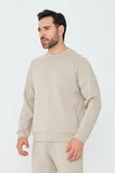 Bej Pamuklu Erkek Basic Sweatshirt