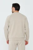 Bej Pamuklu Erkek Basic Sweatshirt