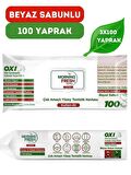 Lok Tem Islak Yüzey Temizlik Havlusu 3 Paket x 100 Yaprak Beyaz Sabun Kokulu Sirke Ve Karbonatlı