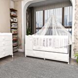 Garaj Home Pırlanta Bebek Odası Takımı - Yatak ve Uyku Seti Kombinli-UYKU SETİ-BEYAZ