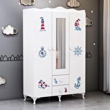 Garaj Home Denizci 3 Kapaklı Dolap-