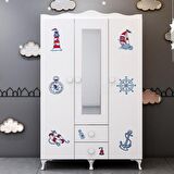 Garaj Home Denizci 3 Kapaklı Dolap-