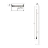 860x450mm Spin Paslanmaz Çelik Fırça Mat İnox Parlak Havlupan