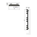 953x500mm Patara Paslanmaz Çelik  Cleopatra Kahverengi Havlupan