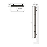 1200x500mm Step Paslanmaz Çelik Fırça Mat İnox Parlak Black Chrome Havlupan