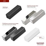 1200x500mm Step Paslanmaz Çelik Fırça Mat İnox Parlak Black Chrome Havlupan