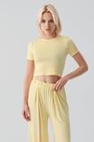 Kısa Kollu Crop Bol Paça Esnek Viskoz Pijama Takım 17216