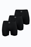 Erkek 3 lü Siyah Premium Collection Modal Uzun Boxer 3M250