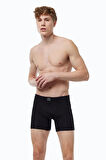 Erkek 3 lü Siyah Premium Collection Modal Uzun Boxer 3M250