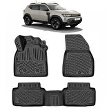 Rizline Renault Duster Eco G & E-Tech Full Hybrit 4x2 2024 Sonrası  3D Havuzlu Paspas Siyah