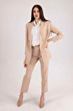 Bej  Blazer Ceket Pantolon İkili Takım 0106305.55
