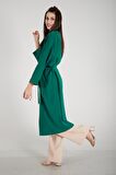 Zümrüt Krep Belden Kuşaklı Kimono 0107121.123