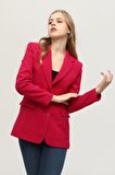 Fuşya Vatkalı Astarlı Blazer Ceket 0105110.12