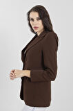 Kahve Vatkalı Astarlı Blazer Ceket 0105110.05