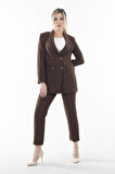Kahve  Blazer Ceket Pantolon İkili Takım 0106305.05