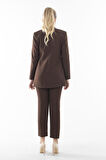 Kahve  Blazer Ceket Pantolon İkili Takım 0106305.05