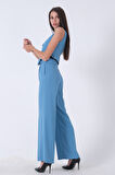 Bebe Mavi Dokuma Astarlı Crop Yelekli Takım 0106317.449