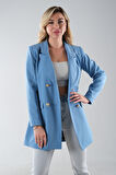 Bebe Mavi Astarlı Düğme Kapamalı Blazer Ceket 0105123.449