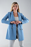 Bebe Mavi Astarlı Düğme Kapamalı Blazer Ceket 0105123.449