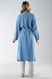 Bebe Mavi Krep Belden Kuşaklı Kimono 0107121.449