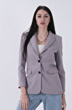 Gri Vatkalı Astarlı Blazer Ceket 0105110.06