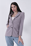 Gri Vatkalı Astarlı Blazer Ceket 0105110.06