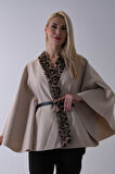 Taş Yanları Leopar Kürk Detaylı Kemerli Panço 47122726.50