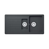 Ukinox Eviye Valente D 150L 1.5 Göz Siyah Granit G234