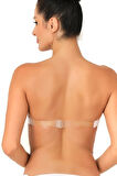 Desteksiz Boş Kap Straplez Sütyen 701 Ten