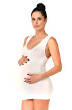 Kadın Beyaz Seamless Dikişsiz Hamile Atlet 5200
