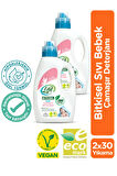 Bitkisel Vegan Bebek Çamaşır Deterjanı 1500 ml X 2 Adet, Hipoalerjenik ,%100 Doğal Temizlik
