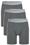 3 lü Erkek Pamuklu Likralı Esnek Uzun Boxer Seti 4197