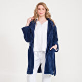 Welsoft Kapüşonlu Peluş Kadın Sabahlık