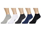 5 Çift Dikişsiz Pamuklu Çok Renkli Unisex Patik Çorap Yazlık Dayanıklı Topuk Ve Burun