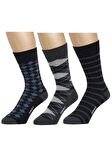 Ozzy Socks 3 Çift Dikişsiz Erkek Penye Pamuklu 4 Mevsim Çorap Dayanıklı Topuk Burun