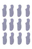 12 Çift Kadın Siyah Bambu Görünmez (sneaker) Spor Ayakkabı Çorabı