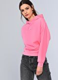 Kadın Pembe Kapüşonlu Sweatshirt