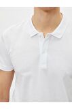Erkek Sarı Polo Yaka T-Shirt Basic Kisa Kollu Pamuklu
