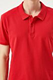 Erkek Sarı Polo Yaka T-Shirt Basic Kisa Kollu Pamuklu
