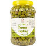 Ev Yapımı Geleneksel Yeşil Kırma Zeytin - 2 Kg. (Naturel Salamura Sadece Tuz ve Su İçerir)