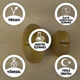 Ev Yapımı Geleneksel Kalamata İri Boy Yeşil Kırma Zeytin Palamut - 1 Kg. (Sadece Tuz ve Su İçerir)