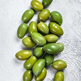 Ev Yapımı Geleneksel Kalamata İri Boy Yeşil Kırma Zeytin Palamut - 1 Kg. (Sadece Tuz ve Su İçerir)