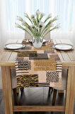 Kahverengi Siyah Modern Leopar Desenli Dijital Baskı Runner - CGH358-RN