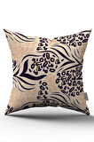 Çift Taraflı Kahverengi Siyah Leopar Desenli Dijital Baskı Kırlent Yastık Kılıfı - CGH347-CT