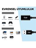 LivX Rope USB3.0 3A 5Gbps Hızlı Şarj ve Veri Aktarımı USB 3.0 Erkek Dişi Uzatma Kablosu Halat Örgülü 5 Metre