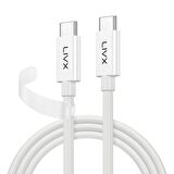 LivX White Type-C to Type-C 100W Hızlı Şarj 10Gbps Hızlı Veri Aktarımı PD3.1 Örgülü Beyaz 1 Metre Kablo BYZ-01