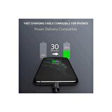 LivX Horizontal 27W Type C To Lightning 25 CM Iphone Ipad Uyumlu Hızlı Şarj Ve Data Kablosu IPBLT-25