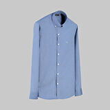 ELETA UZUN KOL MAVİ SLIM GÖMLEK