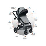Joell KD-1712 Truva 3 Çift Yönlü Travel Sistem Bebek Arabası