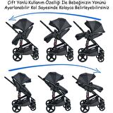 Joell KD-1712 Truva 3 Çift Yönlü Travel Sistem Bebek Arabası